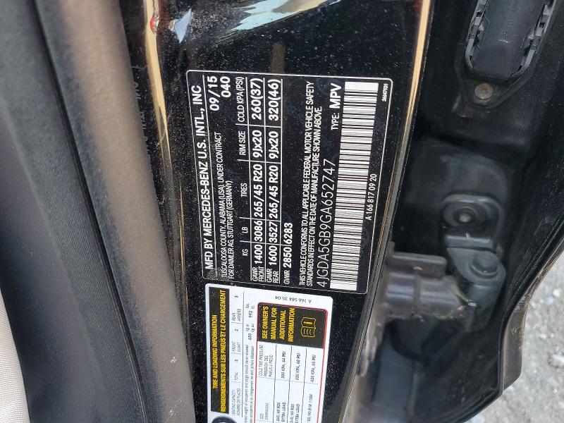 Aukcja sprzedaży 2016 Mercedes-benz Gle, vin: 4JGDA5GB9GA652747, numer aukcji: 64850176