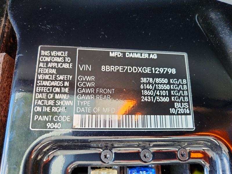 Продаж на аукціоні авто 2016 Mercedes-benz Sprinter, vin: 8BRPE7DDXGE129798, номер лоту: 66226136