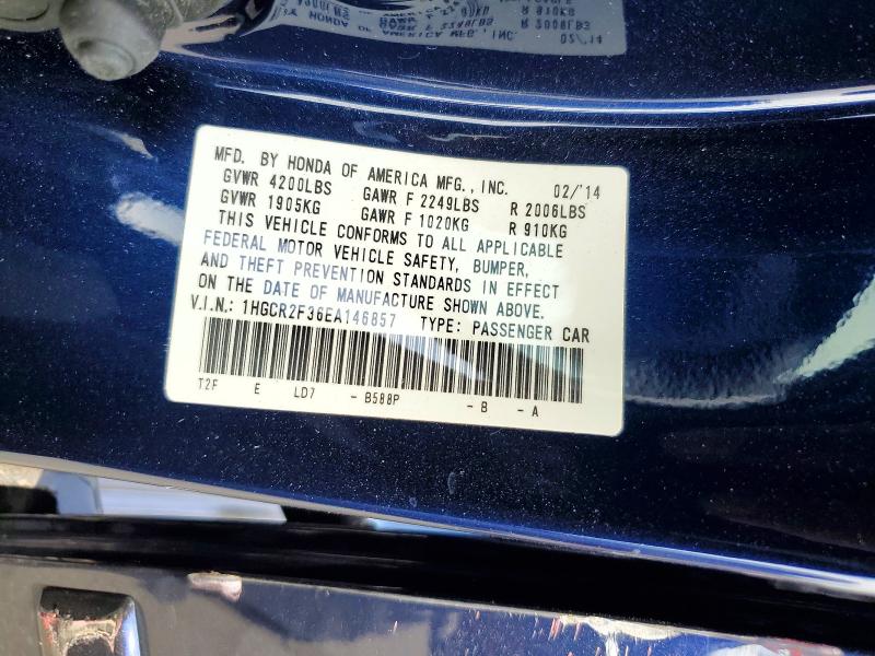 Aukcja sprzedaży 2014 Honda Accord, vin: 1HGCR2F36EA146857, numer aukcji: 64583396