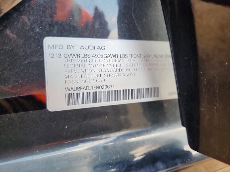 Продажа на аукционе авто 2014 Audi A4, vin: WAUBFAFL1EN026631, номер лота: 63428356
