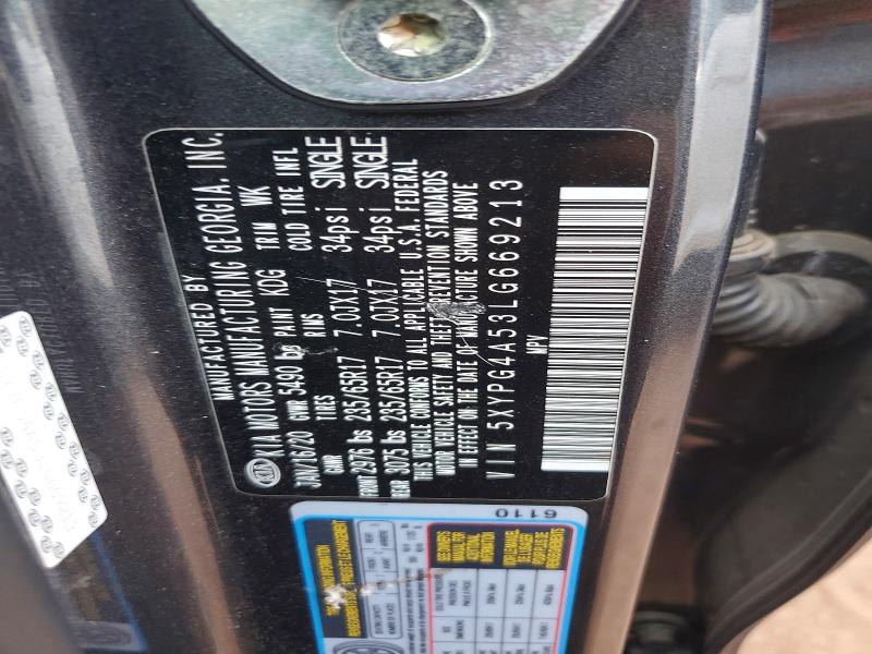 Продажа на аукционе авто 2020 Kia Sorento, vin: 5XYPG4A53LG669213, номер лота: 64084286