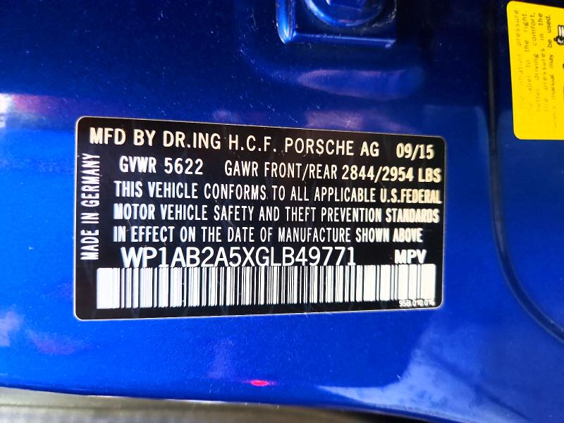 Aukcja sprzedaży 2016 Porsche Macan, vin: WP1AB2A5XGLB49771, numer aukcji: 66364156