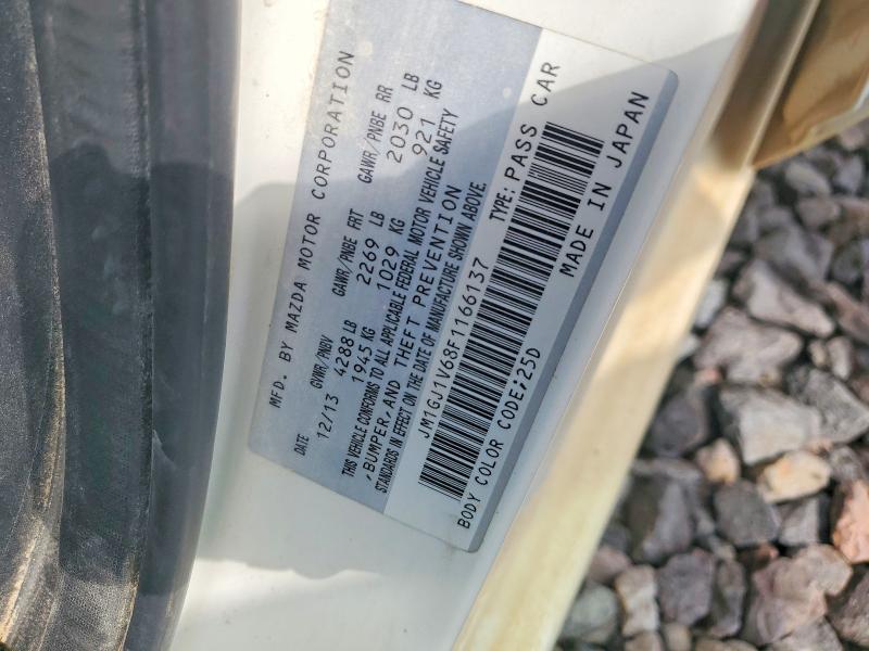 66447026 :رقم المزاد ، JM1GJ1V68F1166137 vin ، 2015 Mazda 6 مزاد بيع