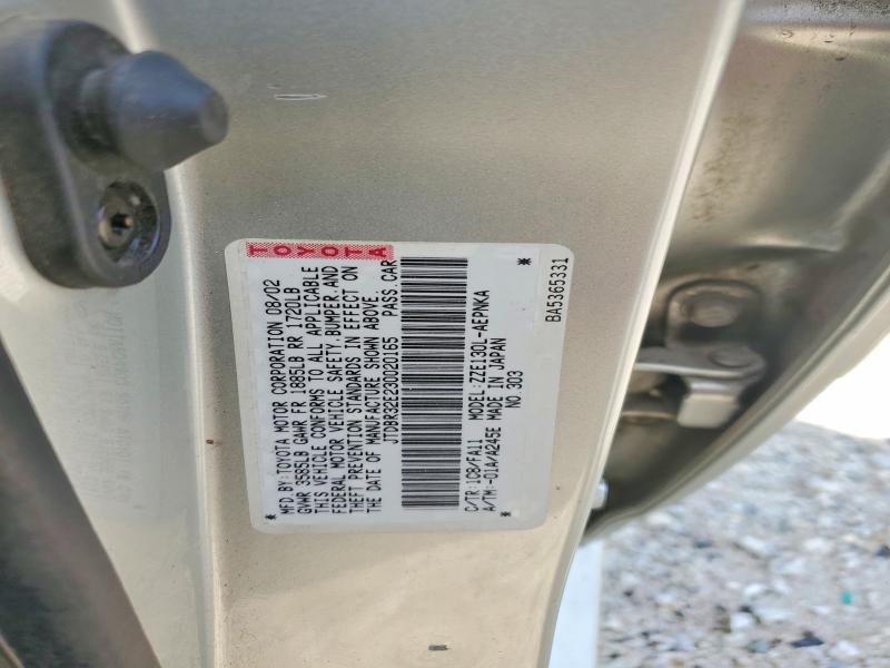 64773226 :رقم المزاد ، JTDBR32E230020165 vin ، 2003 Toyota Corolla مزاد بيع