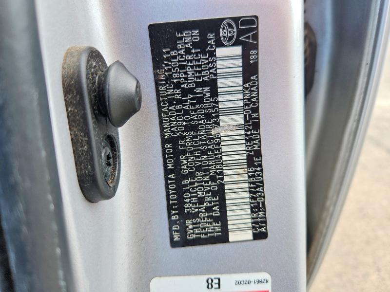 66262336 :رقم المزاد ، 2T1BU4EE9BC731575 vin ، 2011 Toyota Corolla مزاد بيع