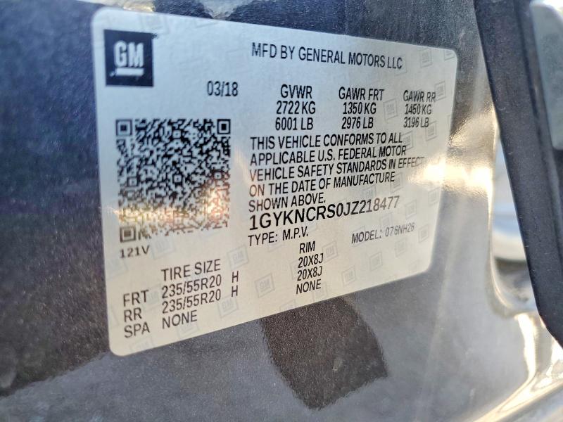 Продажа на аукционе авто 2018 Cadillac Xt5, vin: 1GYKNCRS0JZ218477, номер лота: 63734456