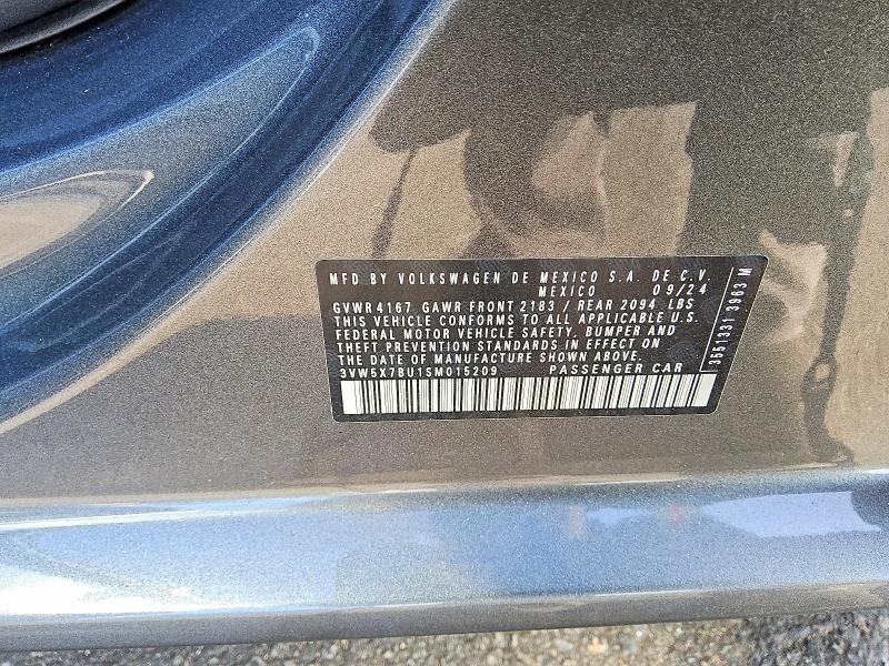 Aukcja sprzedaży 2025 Volkswagen Jetta, vin: 3VW5X7BU1SM015209, numer aukcji: 63607286