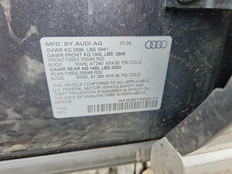 Aukcja sprzedaży 2024 Audi Q5 E, vin: WA1E2AFY3R2061714, numer aukcji: 64203156