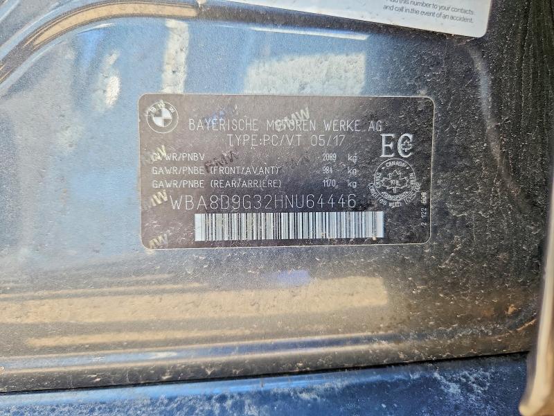 65413226 :رقم المزاد ، WBA8D9G32HNU64446 vin ، 2017 Bmw 330 مزاد بيع