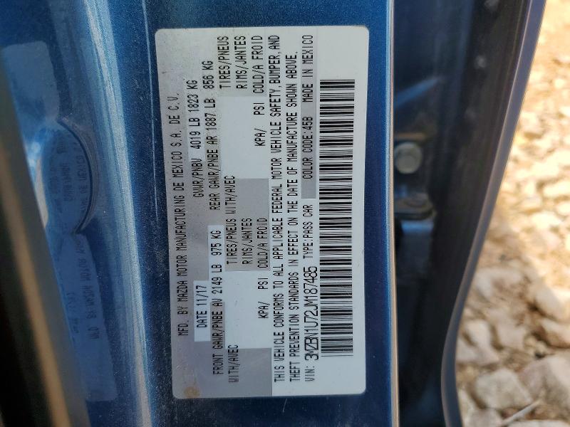 Aukcja sprzedaży 2018 Mazda 3, vin: 3MZBN1U72JM187485, numer aukcji: 61449636