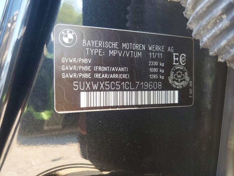2012 Bmw X3 მანქანა იყიდება აუქციონზე, vin: 5UXWX5C51CL719608, აუქციონის ნომერი: 63340396