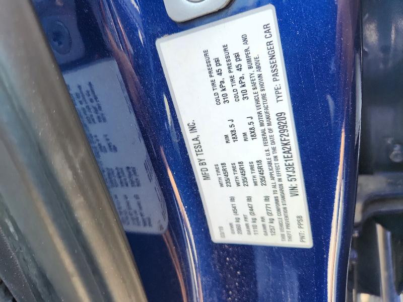 Продаж на аукціоні авто 2019 Tesla Model 3, vin: 5YJ3E1EA2KF299209, номер лоту: 65736826