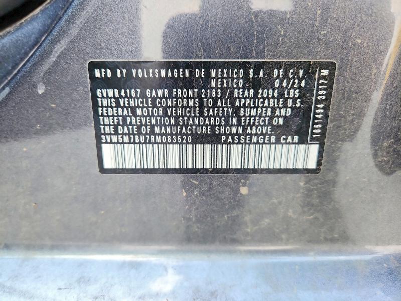Продажа на аукционе авто 2024 Volkswagen Jetta, vin: 3VW5M7BU7RM083520, номер лота: 63757156