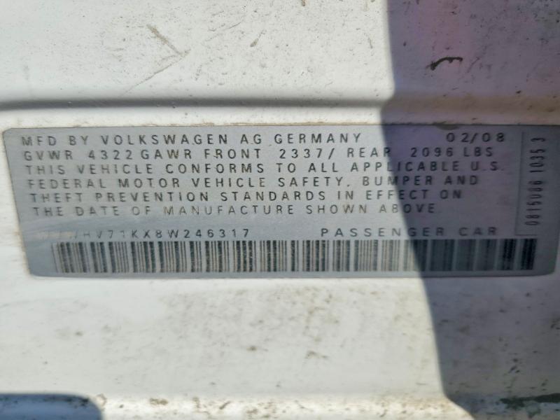 Продажа на аукционе авто 2008 Volkswagen Gti, vin: WVWHV71KX8W246317, номер лота: 65841876