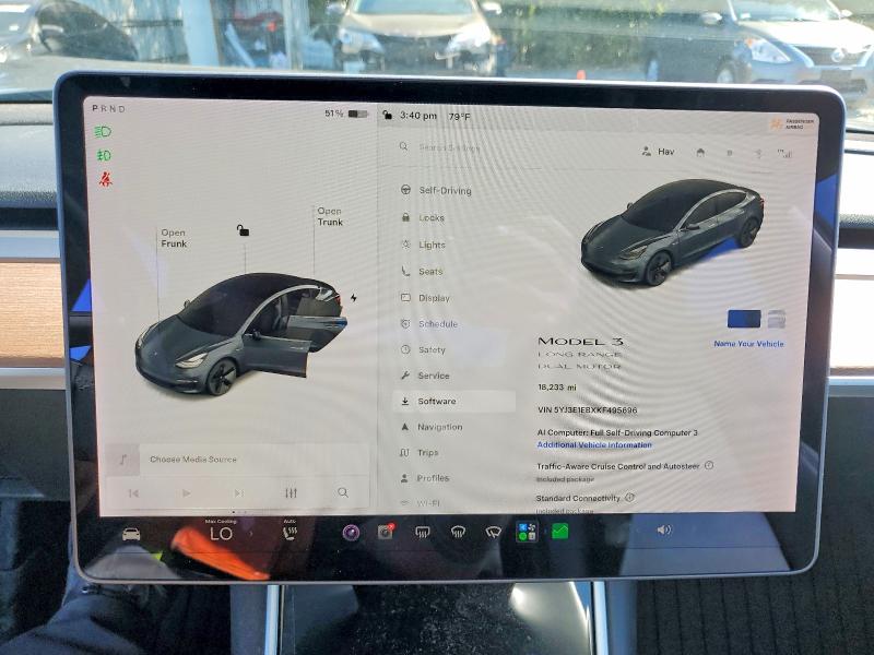 Aukcja sprzedaży 2019 Tesla Model 3, vin: 5YJ3E1EBXKF495696, numer aukcji: 64792406