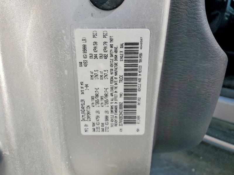 64025276 :رقم المزاد ، 3D7KA28C94G188802 vin ، 2004 Dodge Ram 2500 مزاد بيع