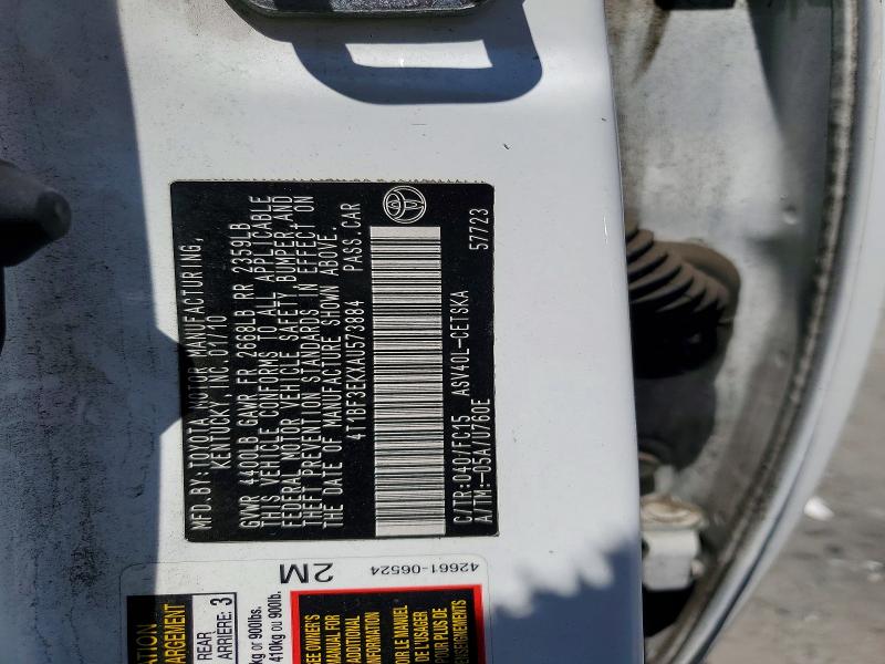64340126 :رقم المزاد ، 4T1BF3EKXAU573884 vin ، 2010 Toyota Camry مزاد بيع