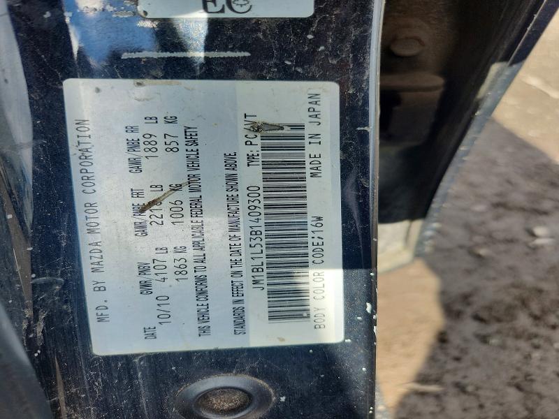 66609066 :رقم المزاد ، JM1BL1L53B1409300 vin ، 2011 Mazda 3 مزاد بيع