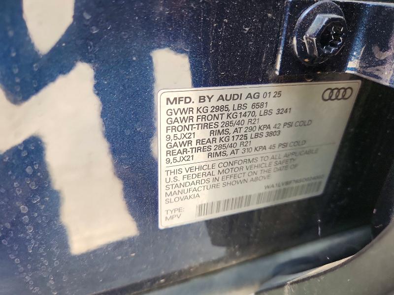Aukcja sprzedaży 2025 Audi Q7, vin: WA1LVBF76SD024002, numer aukcji: 64037686