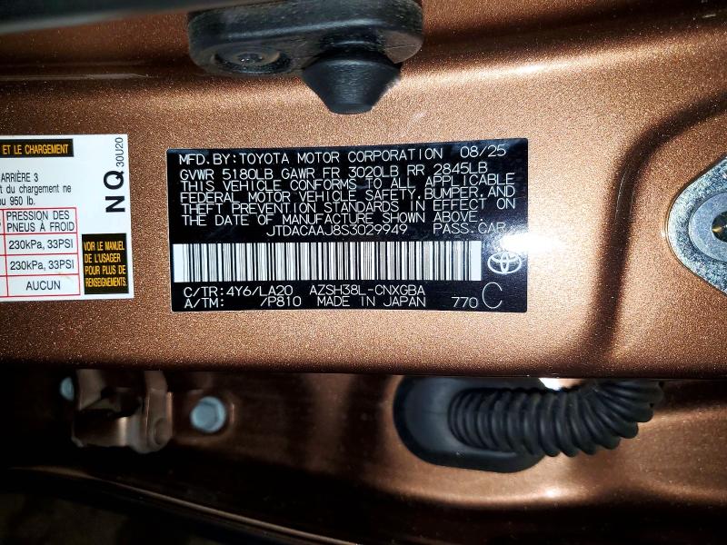 63382106 :رقم المزاد ، JTDACAAJ8S3029949 vin ، 2025 Toyota Crown Signia مزاد بيع