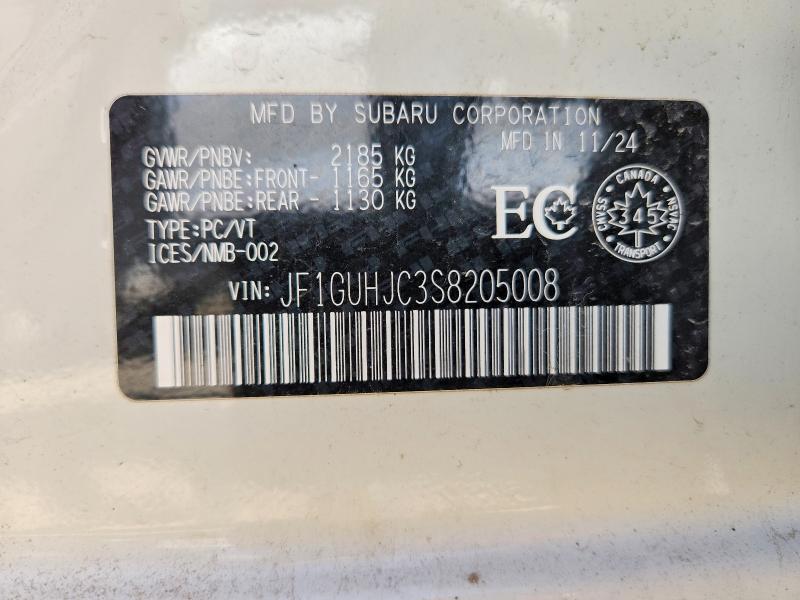 Продаж на аукціоні авто 2025 Subaru Impreza, vin: JF1GUHJC3S8205008, номер лоту: 67193576