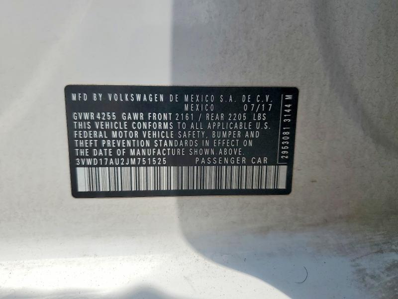 63413336 :رقم المزاد ، 3VWD17AU2JM751525 vin ، 2018 Volkswagen Golf Sportwagen مزاد بيع