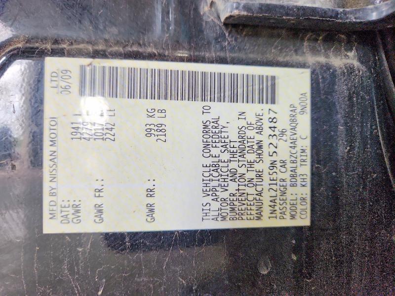 Продаж на аукціоні авто 2009 Nissan Altima, vin: 1N4AL21E59N523487, номер лоту: 63726116