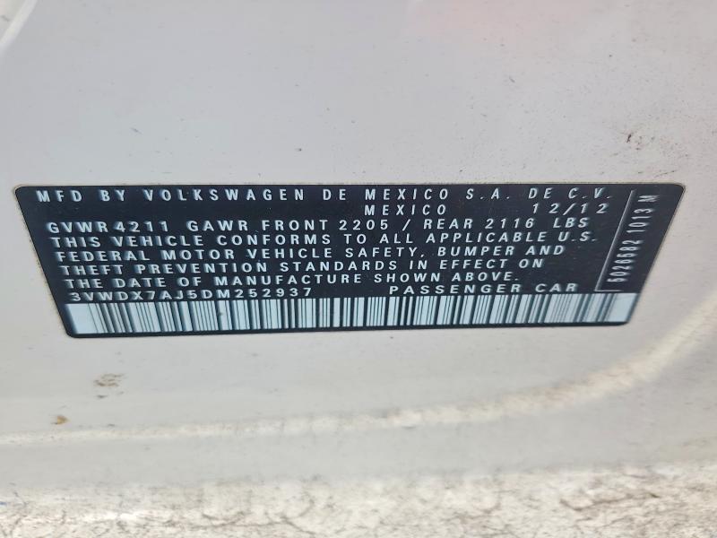 Aukcja sprzedaży 2013 Volkswagen Jetta, vin: 3VWDX7AJ5DM252937, numer aukcji: 64242386