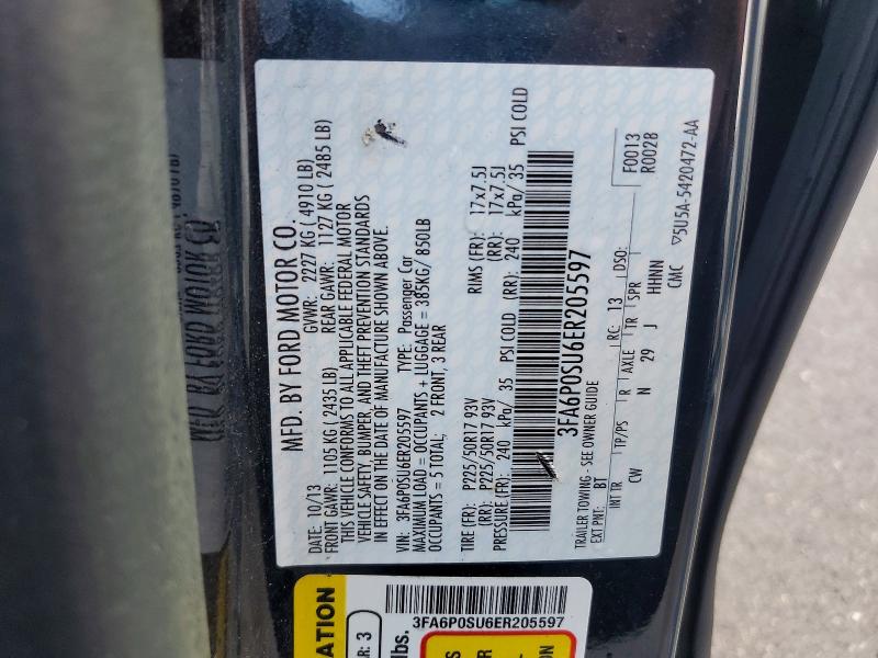 Продажа на аукционе авто 2014 Ford Fusion, vin: 3FA6P0SU6ER205597, номер лота: 63882226