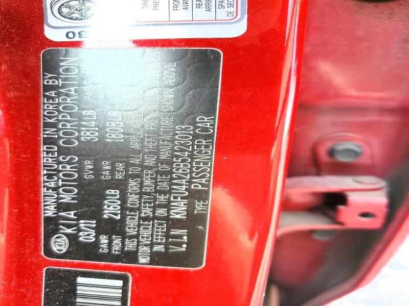 Продажа на аукционе авто 2011 Kia Forte, vin: KNAFU4A26B5423013, номер лота: 64962766