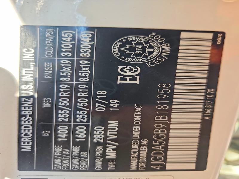 Продаж на аукціоні авто 2018 Mercedes-benz Gle, vin: 4JGDA5GB9JB181958, номер лоту: 62622876