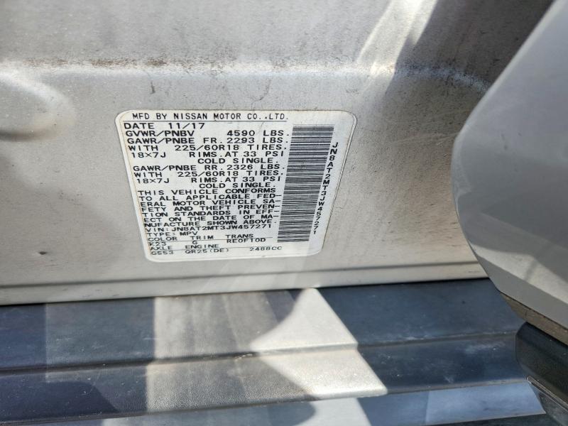 Aukcja sprzedaży 2018 Nissan Rogue, vin: JN8AT2MT3JW457271, numer aukcji: 64053396