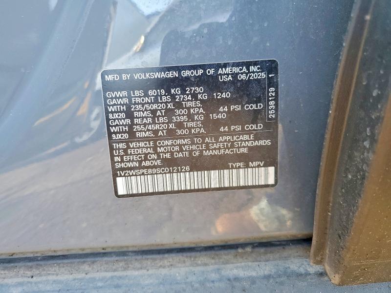 Aukcja sprzedaży 2025 Volkswagen Id.4, vin: 1V2WSPE89SC012126, numer aukcji: 66473066