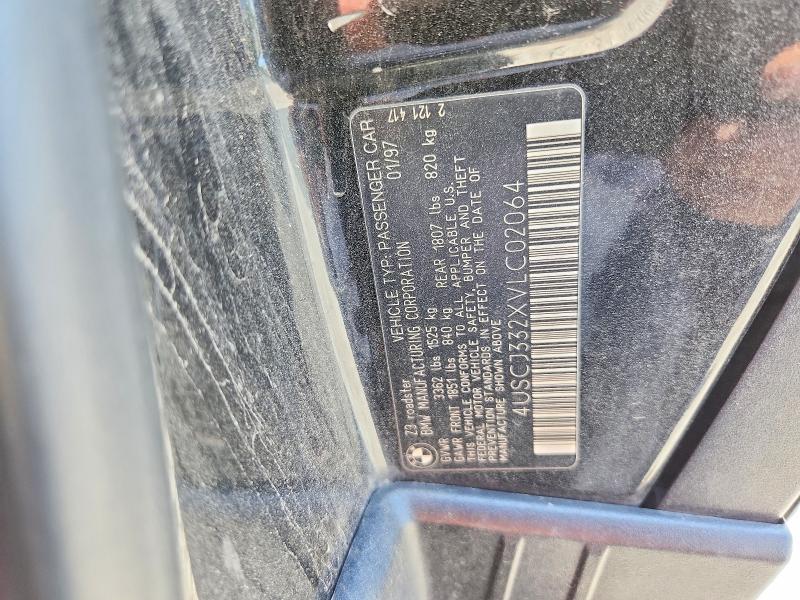 65203956 :رقم المزاد ، 4USCJ332XVLC02064 vin ، 1997 Bmw Z3 مزاد بيع