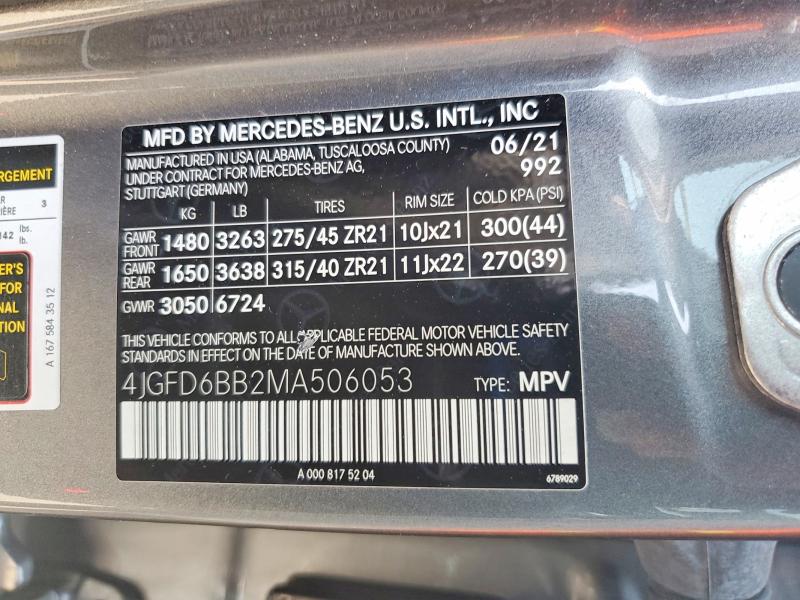 Продаж на аукціоні авто 2021 Mercedes-benz Gle Coupe, vin: 4JGFD6BB2MA506053, номер лоту: 63946376