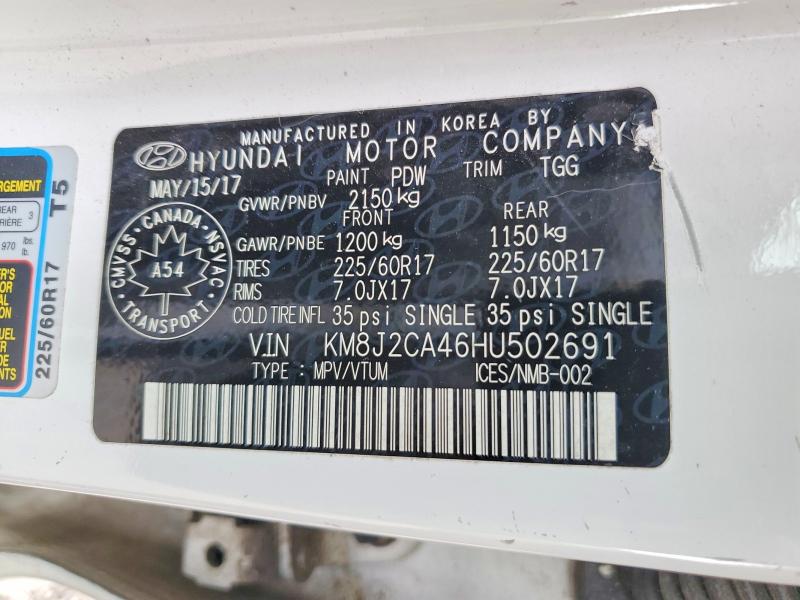 Продажа на аукционе авто 2017 Hyundai Tucson, vin: KM8J2CA46HU502691, номер лота: 65699906