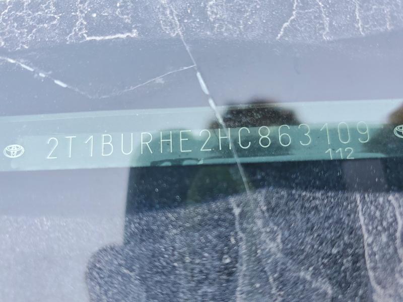 2017 Toyota Corolla მანქანა იყიდება აუქციონზე, vin: 2T1BURHE2HC863109, აუქციონის ნომერი: 66382256