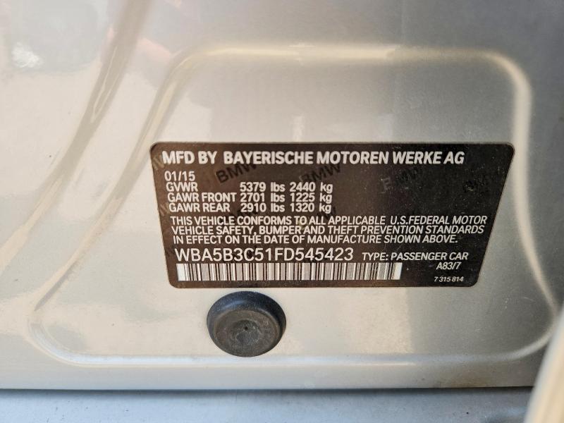 Продажа на аукционе авто 2015 Bmw 535, vin: WBA5B3C51FD545423, номер лота: 63584446