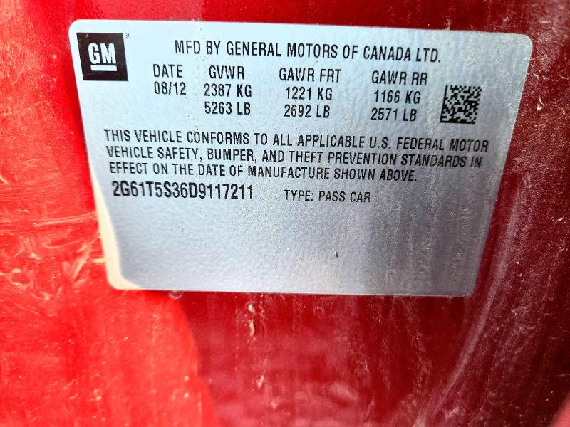 Продажа на аукционе авто 2013 Cadillac Xts, vin: 2G61T5S36D9117211, номер лота: 65840466
