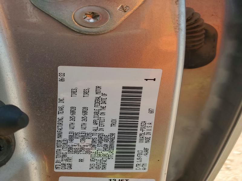 2022 Toyota Tundra მანქანა იყიდება აუქციონზე, vin: 5TFLA5DB0NX040290, აუქციონის ნომერი: 63133056