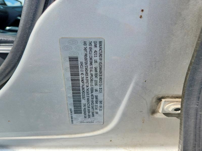 66007476 :رقم المزاد ، 3VWDP7AJ8CM323157 vin ، 2012 Volkswagen Jetta مزاد بيع