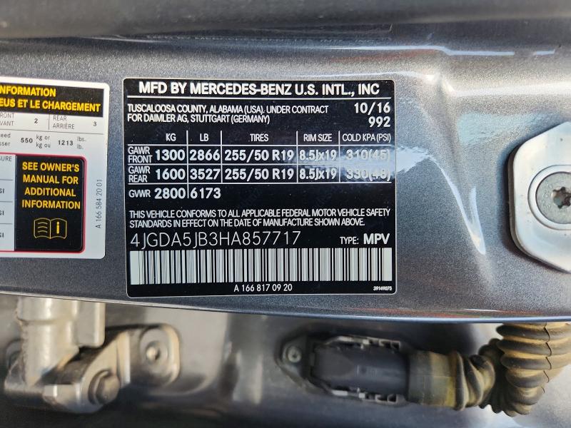 Продаж на аукціоні авто 2017 Mercedes-benz Gle, vin: 4JGDA5JB3HA857717, номер лоту: 66843956