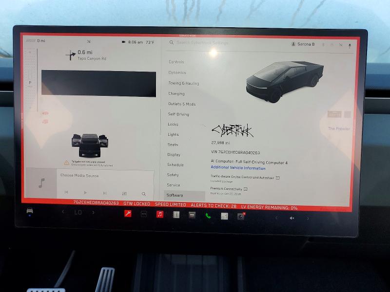63774936 :رقم المزاد ، 7G2CEHED8RA040263 vin ، 2024 Tesla Cybertruck مزاد بيع