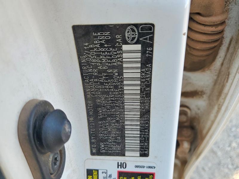 63715416 :رقم المزاد ، 2T1BURHE5EC113215 vin ، 2014 Toyota Corolla مزاد بيع