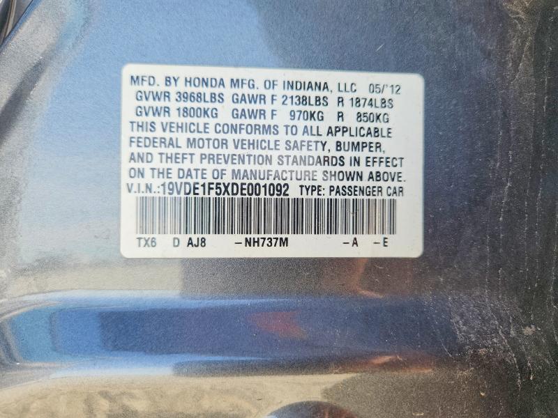 65661876 :رقم المزاد ، 19VDE1F5XDE001092 vin ، 2013 Acura Ilx مزاد بيع