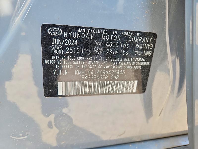 2024 Hyundai Sonata მანქანა იყიდება აუქციონზე, vin: KMHL64JA6RA425445, აუქციონის ნომერი: 65324966