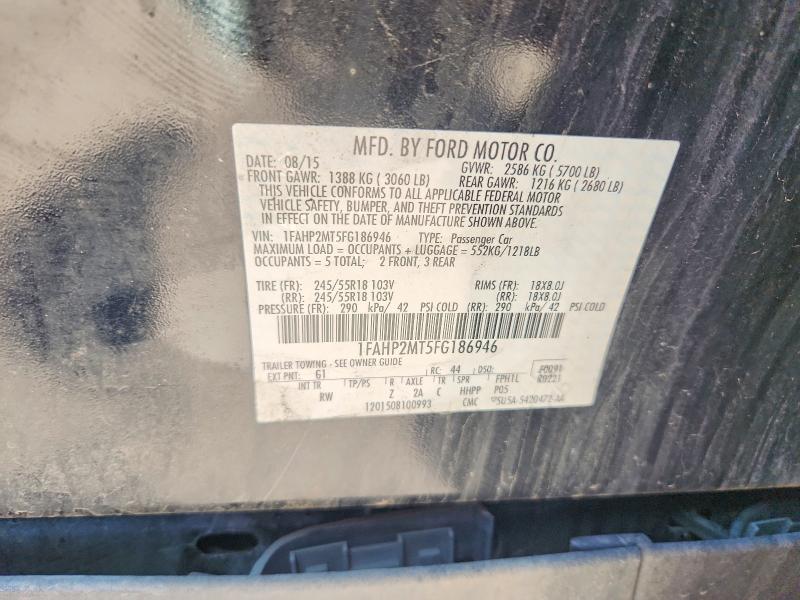 62985476 :رقم المزاد ، 1FAHP2MT5FG186946 vin ، 2015 Ford Taurus مزاد بيع