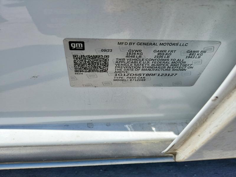 65154116 :رقم المزاد ، 1G1ZD5ST8RF123127 vin ، 2024 Chevrolet Malibu مزاد بيع