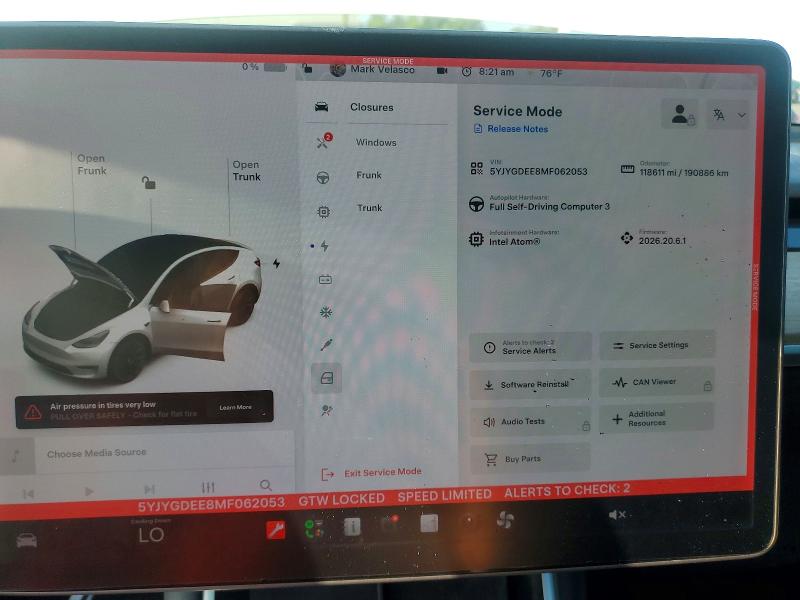 Aukcja sprzedaży 2021 Tesla Model Y, vin: 5YJYGDEE8MF062053, numer aukcji: 64714266