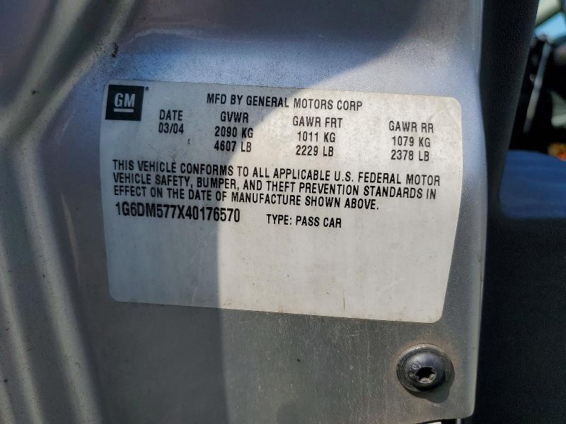 2004 Cadillac Cts მანქანა იყიდება აუქციონზე, vin: 1G6DM577X40176570, აუქციონის ნომერი: 63924476